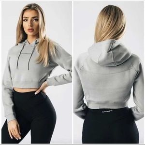 Alphalete Identity Pro Cropped Hoodie color “string”